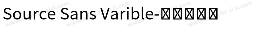 Source Sans Varible字体转换